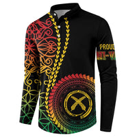 Proudly Ni-Van Sandroing Inspired Classic Style Button Sweatshirt LT7 - Polynesian Pride