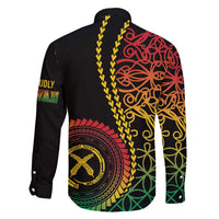 Proudly Ni-Van Sandroing Inspired Classic Style Family Matching Long Sleeve Bodycon Dress and Hawaiian Shirt LT7 - Polynesian Pride