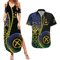 Proudly Ni-Van Sandroing Inspired Couples Matching Summer Maxi Dress and Hawaiian Shirt Malampa Classic Style