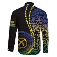 Proudly Ni-Van Sandroing Inspired Family Matching Long Sleeve Bodycon Dress and Hawaiian Shirt Malampa Classic Style LT7 - Polynesian Pride