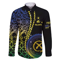 Proudly Ni-Van Sandroing Inspired Family Matching Short Sleeve Bodycon Dress and Hawaiian Shirt Malampa Classic Style LT7 Dad's Shirt - Long Sleeve Colorful - Polynesian Pride