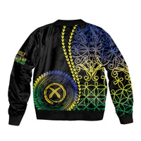 Proudly Ni-Van Sandroing Inspired Sleeve Zip Bomber Jacket Malampa Classic Style LT7 - Polynesian Pride