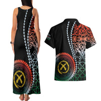 Proudly Ni-Van Sandroing Inspired Couples Matching Tank Maxi Dress and Hawaiian Shirt Penama Classic Style