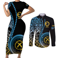 Proudly Ni-Van Sandroing Inspired Couples Matching Short Sleeve Bodycon Dress and Long Sleeve Button Shirt Sanma Classic Style