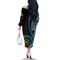 Proudly Ni-Van Sandroing Inspired Family Matching Off The Shoulder Long Sleeve Dress and Hawaiian Shirt Sanma Classic Style