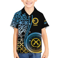 Proudly Ni-Van Sandroing Inspired Family Matching Short Sleeve Bodycon Dress and Hawaiian Shirt Sanma Classic Style LT7 Son's Shirt Colorful - Polynesian Pride