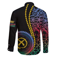 Proudly Ni-Van Sandroing Inspired Family Matching Off The Shoulder Long Sleeve Dress and Hawaiian Shirt Shefa Classic Style