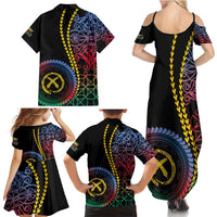 Proudly Ni-Van Sandroing Inspired Family Matching Summer Maxi Dress and Hawaiian Shirt Shefa Classic Style