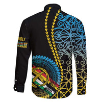 Proudly Ni-Van Sandroing Inspired Family Matching Long Sleeve Bodycon Dress and Hawaiian Shirt Torba Classic Style LT7 - Polynesian Pride