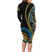 Proudly Ni-Van Sandroing Inspired Long Sleeve Bodycon Dress Torba Classic Style