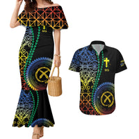Proudly Ni-Van Sandroing Inspired Couples Matching Mermaid Dress and Hawaiian Shirt Tafea Classic Style
