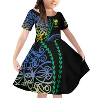 Proudly Ni-Van Sandroing Inspired Family Matching Off Shoulder Short Dress and Hawaiian Shirt Tafea Classic Style