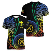 Proudly Ni-Van Sandroing Inspired Women V-Neck T-Shirt Tafea Classic Style
