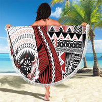 Bula Fiji Beach Blanket Shark Tail White Masi Tapa