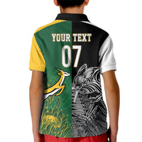 New Zealand - South Africa Greatest Rivals Rugby Custom Kid Polo Shirt Kiwi Vs Bokke
