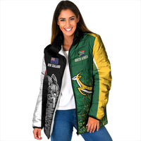 New Zealand - South Africa Greatest Rivals Rugby Custom Padded Jacket Kiwi Vs Bokke