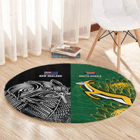 New Zealand - South Africa Greatest Rivals Rugby Round Carpet Kiwi Vs Bokke