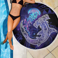 Polynesian Aumakua Beach Blanket Jellyfish with Shark - Polynesian Pride