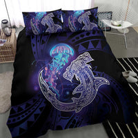 Polynesian Aumakua Bedding Set Jellyfish with Shark - Polynesian Pride