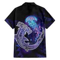 Polynesian Aumakua Hawaiian Shirt Jellyfish with Shark - Polynesian Pride