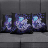 Polynesian Aumakua Pillow Cover Jellyfish with Shark - Polynesian Pride