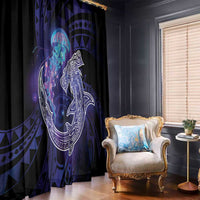 Polynesian Aumakua Window Curtain Jellyfish with Shark - Polynesian Pride