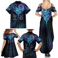 Aotearoa Maori Te Whai Rahi Family Matching Summer Maxi Dress and Hawaiian Shirt Tala - Nowhere You Could Go That I Won't Be With You - Polynesian Pride