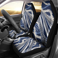 Polynesian Puakeniken Pikake Twisted Lei Car Seat Cover Navy Blue - Polynesian Pride