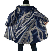 Polynesian Puakeniken Pikake Twisted Lei Cloak Navy Blue - Polynesian Pride
