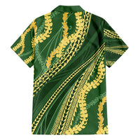 Polynesian Puakeniken Pikake Twisted Lei Hawaiian Shirt Emerald - Polynesian Pride