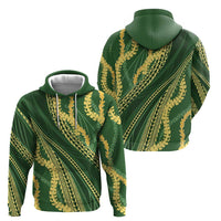 Polynesian Puakeniken Pikake Twisted Lei Hoodie Emerald - Polynesian Pride