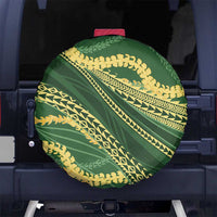 Polynesian Puakeniken Pikake Twisted Lei Spare Tire Cover Emerald - Polynesian Pride