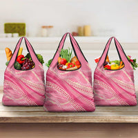 Polynesian Puakeniken Pikake Twisted Lei Grocery Bag Rose Pink LT7 3-pack One Size Rose Pink - Polynesian Pride