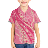 Polynesian Puakeniken Pikake Twisted Lei Hawaiian Shirt Rose Pink - Polynesian Pride