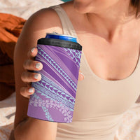 Polynesian Puakeniken Pikake Twisted Lei 4 in 1 Can Cooler Tumbler Amethys - Polynesian Pride