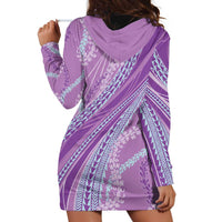 Polynesian Puakeniken Pikake Twisted Lei Hoodie Dress Amethys - Polynesian Pride