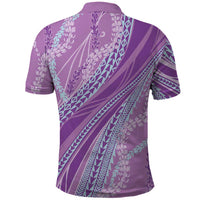 Polynesian Puakeniken Pikake Twisted Lei Polo Shirt Amethys - Polynesian Pride
