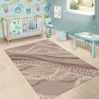 Polynesian Puakeniken Pikake Twisted Lei Area Rug Beige - Polynesian Pride