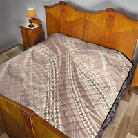 Polynesian Puakeniken Pikake Twisted Lei Quilt Beige - Polynesian Pride