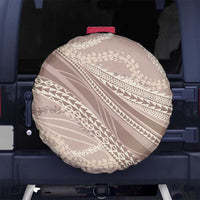 Polynesian Puakeniken Pikake Twisted Lei Spare Tire Cover Beige - Polynesian Pride