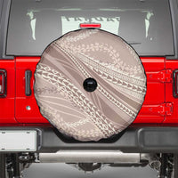 Polynesian Puakeniken Pikake Twisted Lei Spare Tire Cover Beige - Polynesian Pride