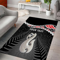 Personalised New Zealand Maori Area Rug Manaia Mix Koru LT7 - Polynesian Pride