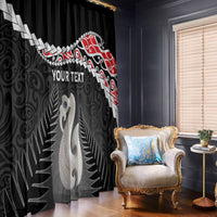 Personalised New Zealand Maori Window Curtain Manaia Mix Koru LT7 - Polynesian Pride
