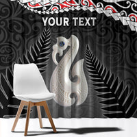 Personalised New Zealand Maori Window Curtain Manaia Mix Koru LT7 - Polynesian Pride