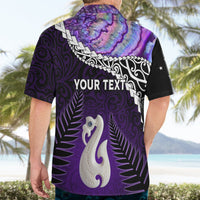 Personalised New Zealand Maori Hawaiian Shirt Manaia Paua Shell Purple LT7 - Polynesian Pride
