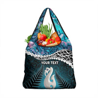 Personalised New Zealand Maori Grocery Bag Manaia Paua Shell Turquoise