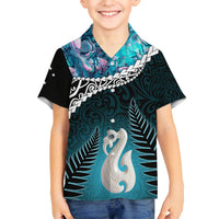 Personalised New Zealand Maori Hawaiian Shirt Manaia Paua Shell Turquoise LT7 - Polynesian Pride