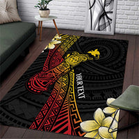 Personalized Papua New Guinea Area Rug Kundu Drum Carving Motifs