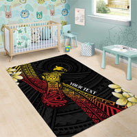 Personalized Papua New Guinea Area Rug Kundu Drum Carving Motifs
