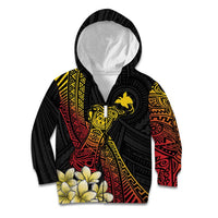 Personalized Papua New Guinea Kid Hoodie Kundu Drum Carving Motifs
